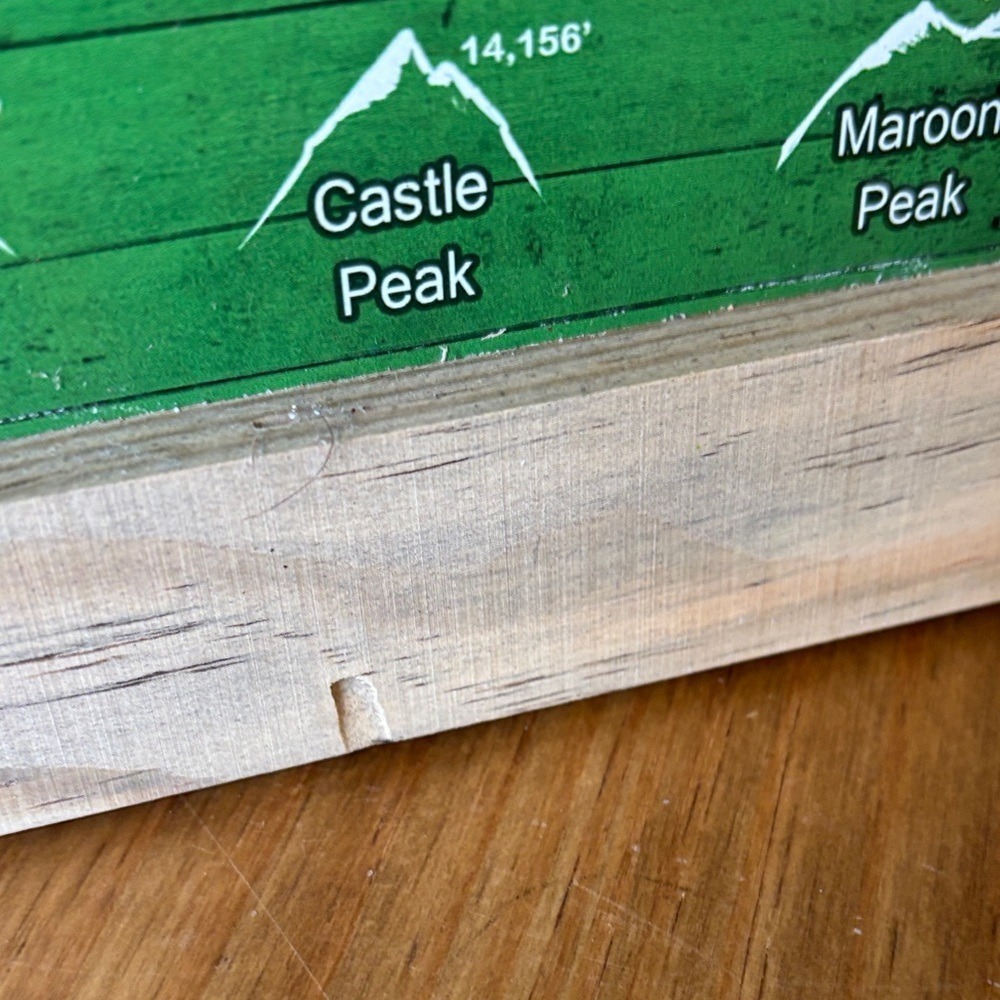 Colorado "Conquering the Colorado 14ers" Framed Wall Art Wood Checklist 22" - Picture 8 of 13